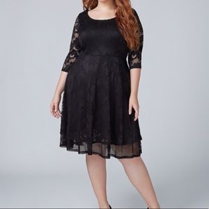 Lane Bryant Dress Black Lace NWT